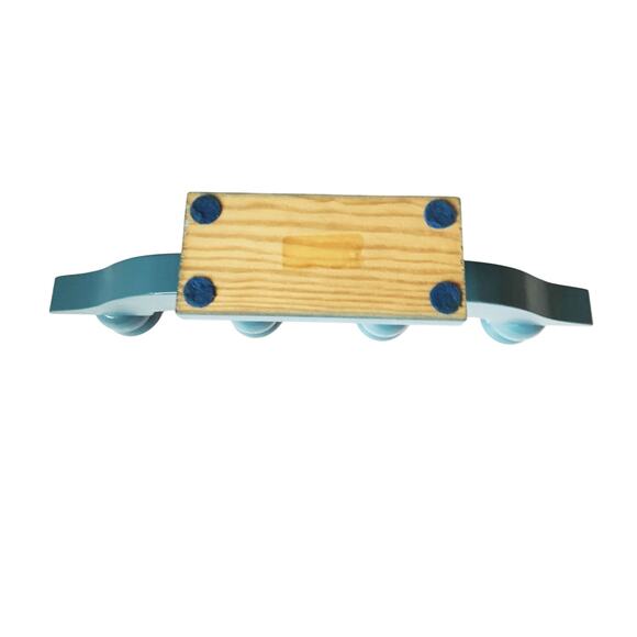 Swedish Wooden Candle Holder Vintage 4 Candles Hand Painted Floral 80s - Picture 6 of 6